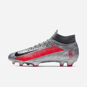 Crampon De Foot Nike Mercurial Superfly 7 Pro FG Grise 2690-417 Metallic Bomber Grey/Particle Grey/Laser Crimson/Black Femme | PJP-52053097